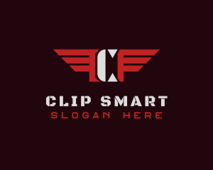 Aviation Wings Letter CF logo design