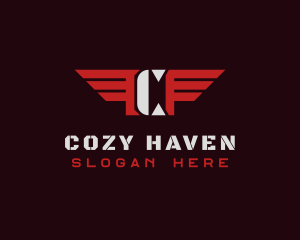 Aviation Wings Letter CF logo design