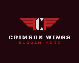 Aviation Wings Letter CF logo design