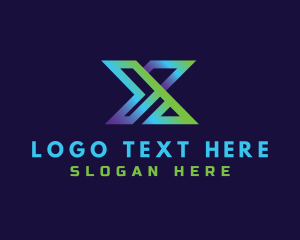 Technology Software Letter X logo