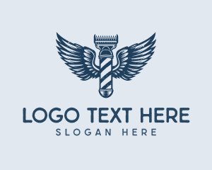 Barbershop Clipper Wings logo