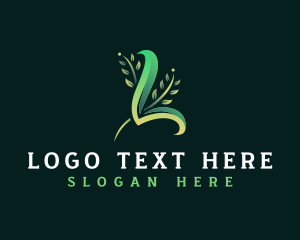 Natural Plants Letter L logo