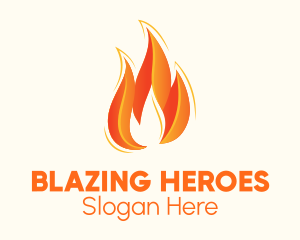 Hot Blazing Fire logo design