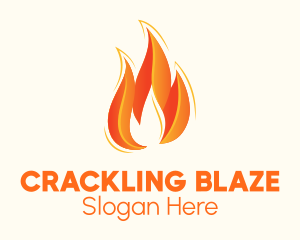 Hot Blazing Fire logo design