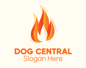 Hot Blazing Fire logo design