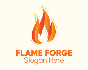 Hot Blazing Fire logo design