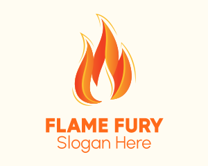 Hot Blazing Fire logo design