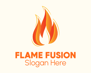 Hot Blazing Fire logo design