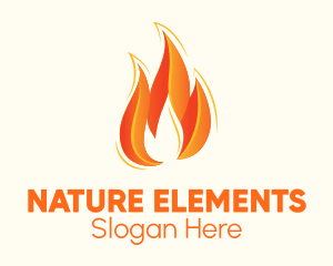 Hot Blazing Fire logo design