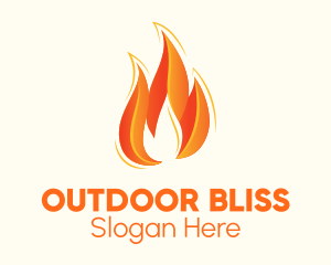 Hot Blazing Fire logo design