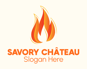 Hot Blazing Fire logo design