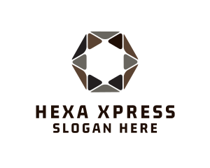 Hexagon Star Decor logo design