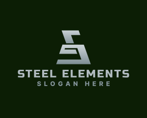 Steel Silver Letter S logo