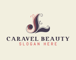 Beauty Ornament Letter L  logo design