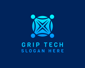 Tech Globe Gradient logo design