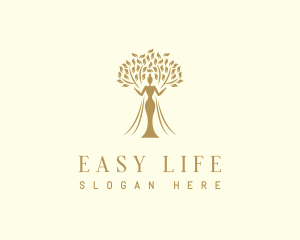 Organic Tree Woman logo design