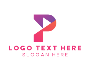 Colorful Geometric P logo