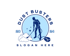 Vacuum Cleaner Janitor logo design