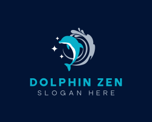 Dolphin Splash Wave logo