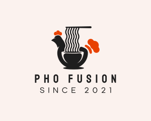 Chicken Pho Noodle Soup logo design