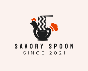 Chicken Pho Noodle Soup logo design