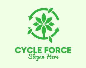 Green Plant Cycle logo design