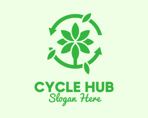 Green Plant Cycle logo design