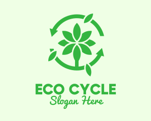 Green Plant Cycle logo design