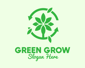 Green Plant Cycle logo design