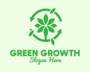 Green Plant Cycle logo design