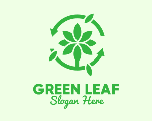 Green Plant Cycle logo design