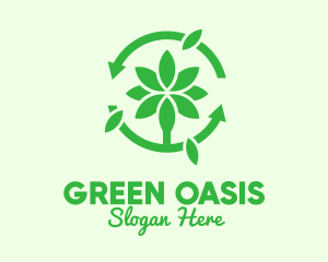 Green Plant Cycle logo design