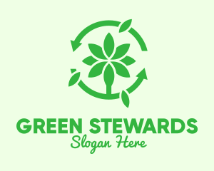 Green Plant Cycle logo design