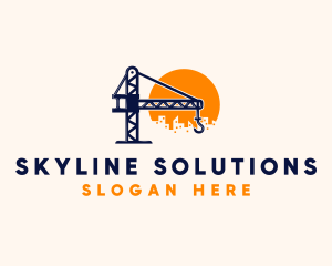 Crane Building Construction logo design