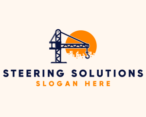 Crane Building Construction logo design