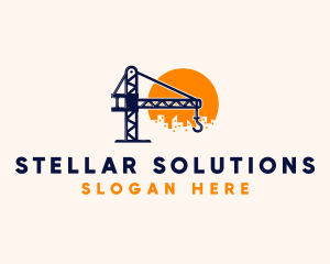 Crane Building Construction logo design