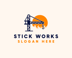 Crane Building Construction logo design