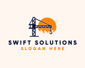 Crane Building Construction logo design