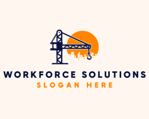 Crane Building Construction logo design