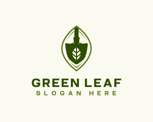 Shovel Leaf Planting logo design