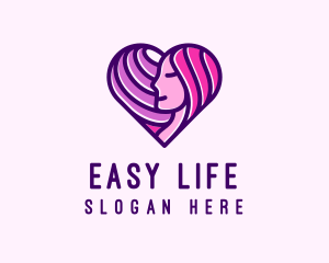 Beautiful Woman Heart logo design