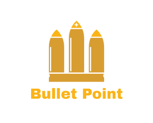 Gold Crown Bullet logo design