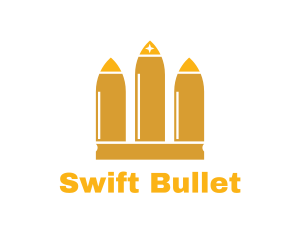 Gold Crown Bullet logo design