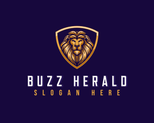 Fierce Lion Shield logo design