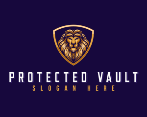 Fierce Lion Shield logo design