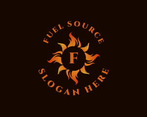 Flaming Fire Heat logo design