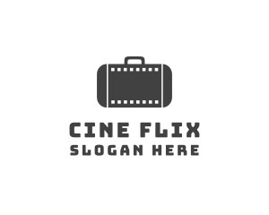 Movie Filmstrip Suitcase logo