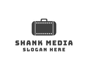 Filmstrip Suitcase Luggage logo design