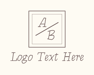 Minimalist Handwritten Letter  logo
