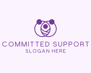 Purple Family Care logo design